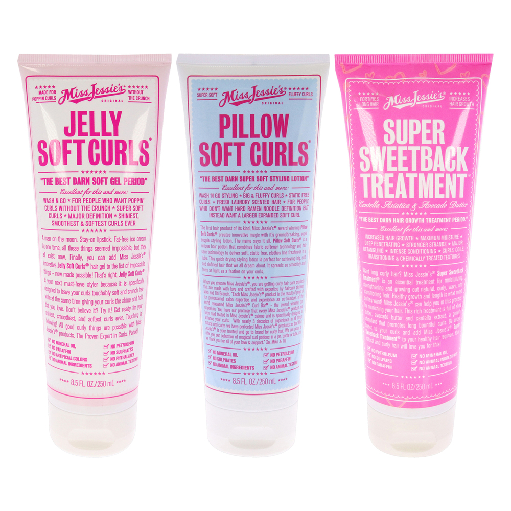 Super Sweetback Treatment-Pillow Curls & Jelly Soft Curl Kit MissJessies 3Pc Kit